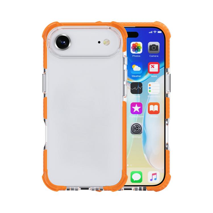 For iPhone Air Four-corner Shockproof TPU Hybrid Acrylic Phone Case(Orange) - iPhone Air Cases by buy2fix | Online Shopping UK | buy2fix