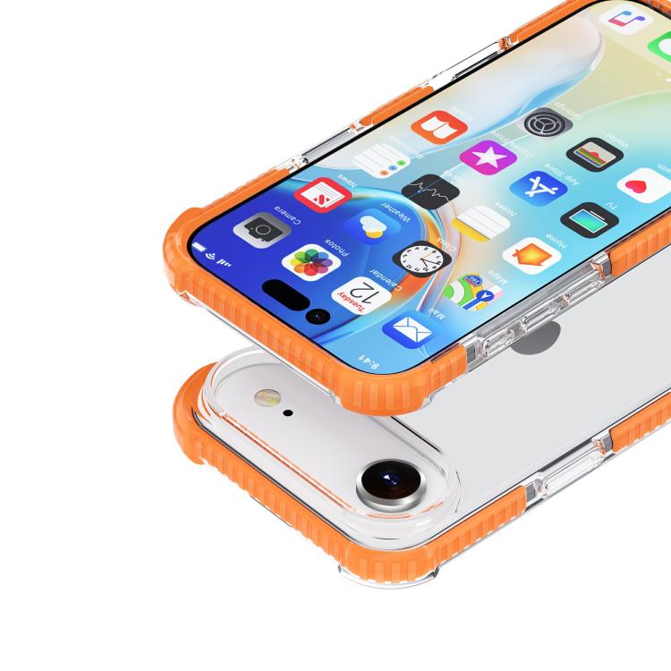 For iPhone Air Four-corner Shockproof TPU Hybrid Acrylic Phone Case(Orange) - iPhone Air Cases by buy2fix | Online Shopping UK | buy2fix
