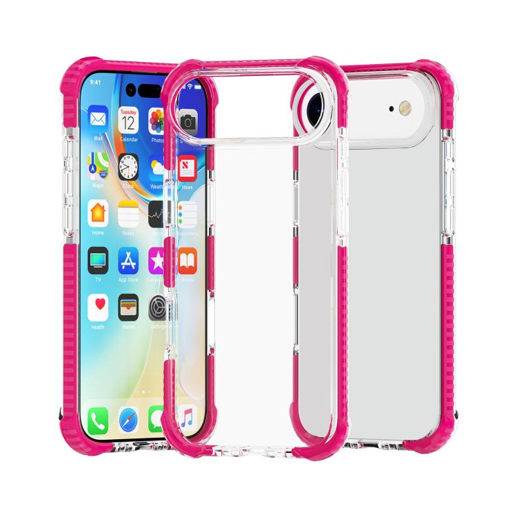 For iPhone Air Four-corner Shockproof TPU Hybrid Acrylic Phone Case(Pink) - iPhone Air Cases by buy2fix | Online Shopping UK | buy2fix