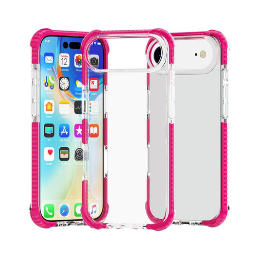 For iPhone Air Four-corner Shockproof TPU Hybrid Acrylic Phone Case(Pink) - iPhone Air Cases by buy2fix | Online Shopping UK | buy2fix