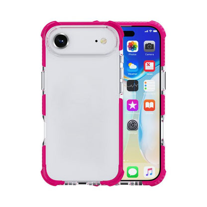 For iPhone Air Four-corner Shockproof TPU Hybrid Acrylic Phone Case(Pink) - iPhone Air Cases by buy2fix | Online Shopping UK | buy2fix