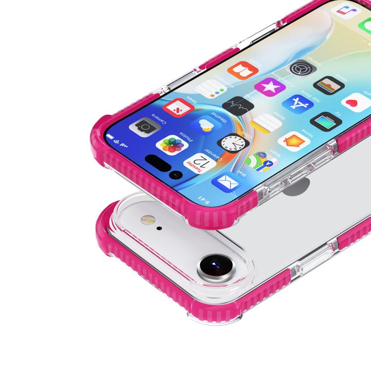 For iPhone Air Four-corner Shockproof TPU Hybrid Acrylic Phone Case(Pink) - iPhone Air Cases by buy2fix | Online Shopping UK | buy2fix