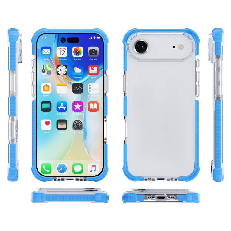 For iPhone Air Four-corner Shockproof TPU Hybrid Acrylic Phone Case(Blue) - iPhone Air Cases by buy2fix | Online Shopping UK | buy2fix