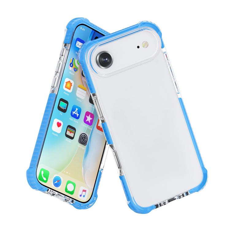 For iPhone Air Four-corner Shockproof TPU Hybrid Acrylic Phone Case(Blue) - iPhone Air Cases by buy2fix | Online Shopping UK | buy2fix