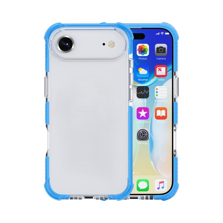 For iPhone Air Four-corner Shockproof TPU Hybrid Acrylic Phone Case(Blue) - iPhone Air Cases by buy2fix | Online Shopping UK | buy2fix