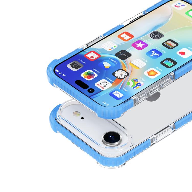 For iPhone Air Four-corner Shockproof TPU Hybrid Acrylic Phone Case(Blue) - iPhone Air Cases by buy2fix | Online Shopping UK | buy2fix