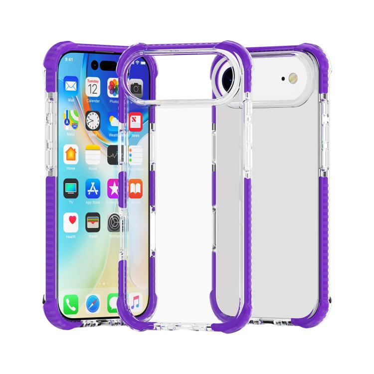 For iPhone Air Four-corner Shockproof TPU Hybrid Acrylic Phone Case(Purple) - iPhone Air Cases by buy2fix | Online Shopping UK | buy2fix
