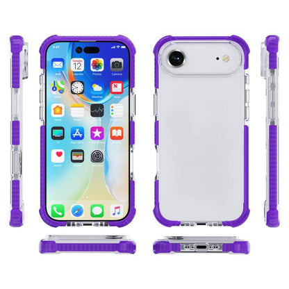 For iPhone Air Four-corner Shockproof TPU Hybrid Acrylic Phone Case(Purple) - iPhone Air Cases by buy2fix | Online Shopping UK | buy2fix