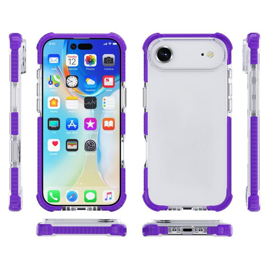 For iPhone Air Four-corner Shockproof TPU Hybrid Acrylic Phone Case(Purple) - iPhone Air Cases by buy2fix | Online Shopping UK | buy2fix