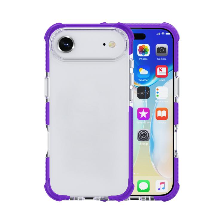 For iPhone Air Four-corner Shockproof TPU Hybrid Acrylic Phone Case(Purple) - iPhone Air Cases by buy2fix | Online Shopping UK | buy2fix