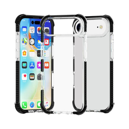 For iPhone Air Four-corner Shockproof TPU Hybrid Acrylic Phone Case(Black + Transparent) - iPhone Air Cases by buy2fix | Online Shopping UK | buy2fix