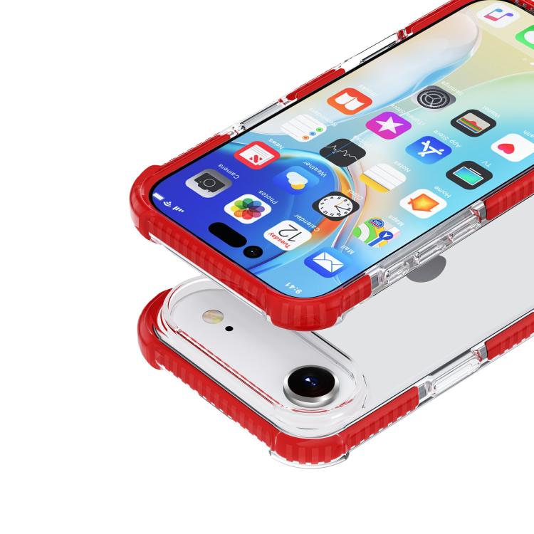 For iPhone Air Four-corner Shockproof TPU Hybrid Acrylic Phone Case(Red) - iPhone Air Cases by buy2fix | Online Shopping UK | buy2fix