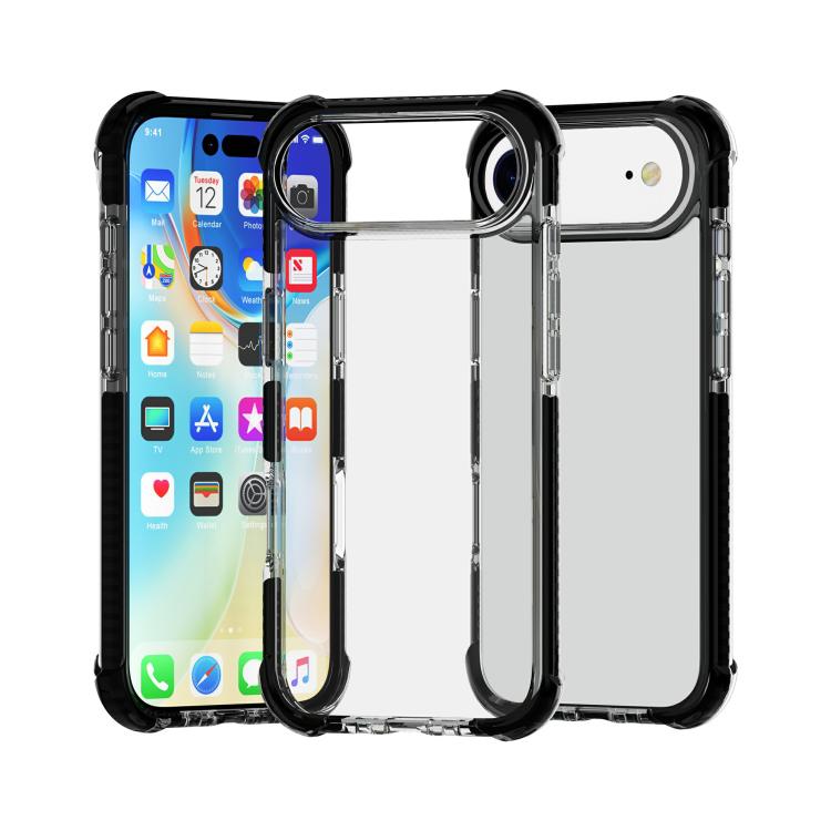 For iPhone Air Four-corner Shockproof TPU Hybrid Acrylic Phone Case(Black) - iPhone Air Cases by buy2fix | Online Shopping UK | buy2fix