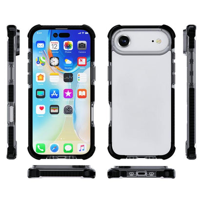 For iPhone Air Four-corner Shockproof TPU Hybrid Acrylic Phone Case(Black) - iPhone Air Cases by buy2fix | Online Shopping UK | buy2fix