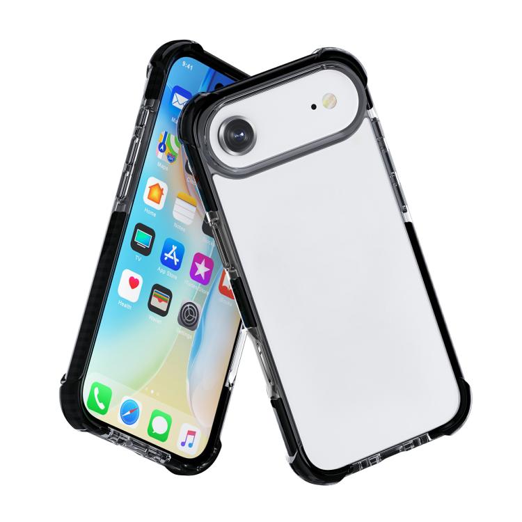 For iPhone Air Four-corner Shockproof TPU Hybrid Acrylic Phone Case(Black) - iPhone Air Cases by buy2fix | Online Shopping UK | buy2fix