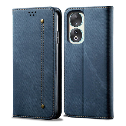 For Honor 90 Denim Texture Flip Leather Phone Case(Blue) - Honor Cases by buy2fix | Online Shopping UK | buy2fix