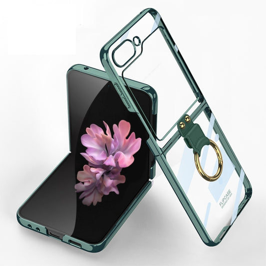 For Samsung Galaxy Z Flip6 / Flip7 FE GKK Electroplating Phone Case with Ring(Green) - Galaxy Z Flip6 5G Cases by GKK | Online Shopping UK | buy2fix
