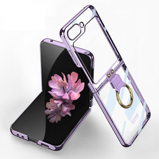 For Samsung Galaxy Z Flip6 / Flip7 FE GKK Electroplating Phone Case with Ring(Purple) - Galaxy Z Flip6 5G Cases by GKK | Online Shopping UK | buy2fix