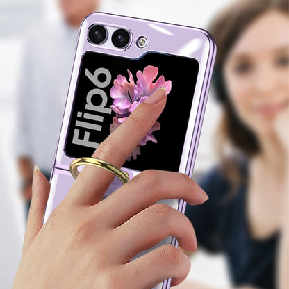 For Samsung Galaxy Z Flip6 / Flip7 FE GKK Electroplating Phone Case with Ring(Transparent) - Galaxy Z Flip6 5G Cases by GKK | Online Shopping UK | buy2fix