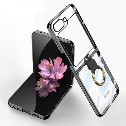 For Samsung Galaxy Z Flip6 / Flip7 FE GKK Electroplating Phone Case with Ring(Black) - Galaxy Z Flip6 5G Cases by GKK | Online Shopping UK | buy2fix