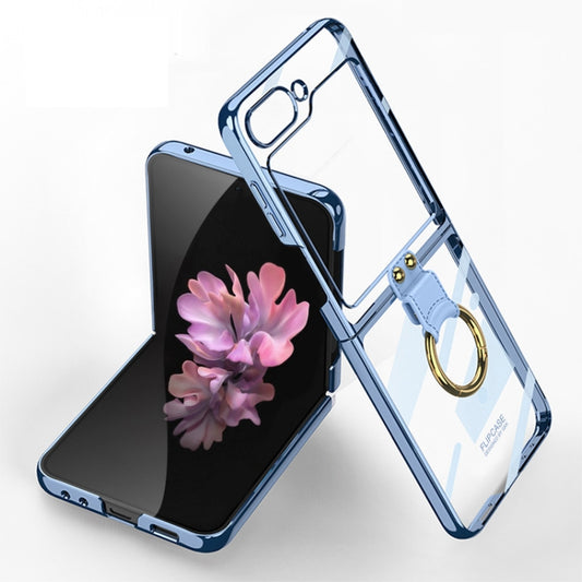 For Samsung Galaxy Z Flip6 / Flip7 FE GKK Electroplating Phone Case with Ring(Blue) - Galaxy Z Flip6 5G Cases by GKK | Online Shopping UK | buy2fix