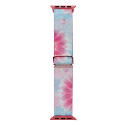 For Apple Watch Ultra 49mm Painted Pattern Nylon Replacement Watch Band(Flower Butterfly) by buy2fix