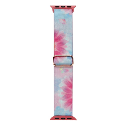 For Apple Watch Ultra 2 49mm Painted Pattern Nylon Replacement Watch Band(Flower Butterfly) by buy2fix