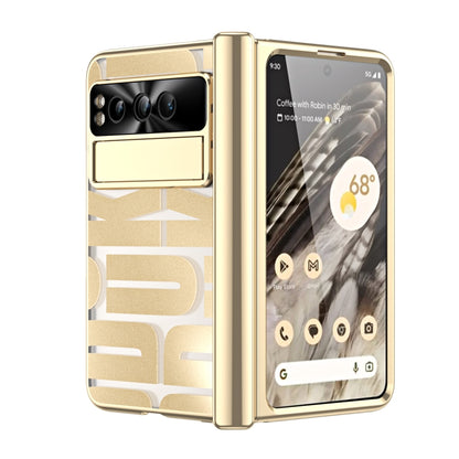 For Google Pixel Fold Integrated Electroplating Folding Phone Case(Gold) by buy2fix