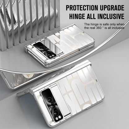 For Google Pixel Fold Integrated Electroplating Folding Phone Case(Silver) by buy2fix