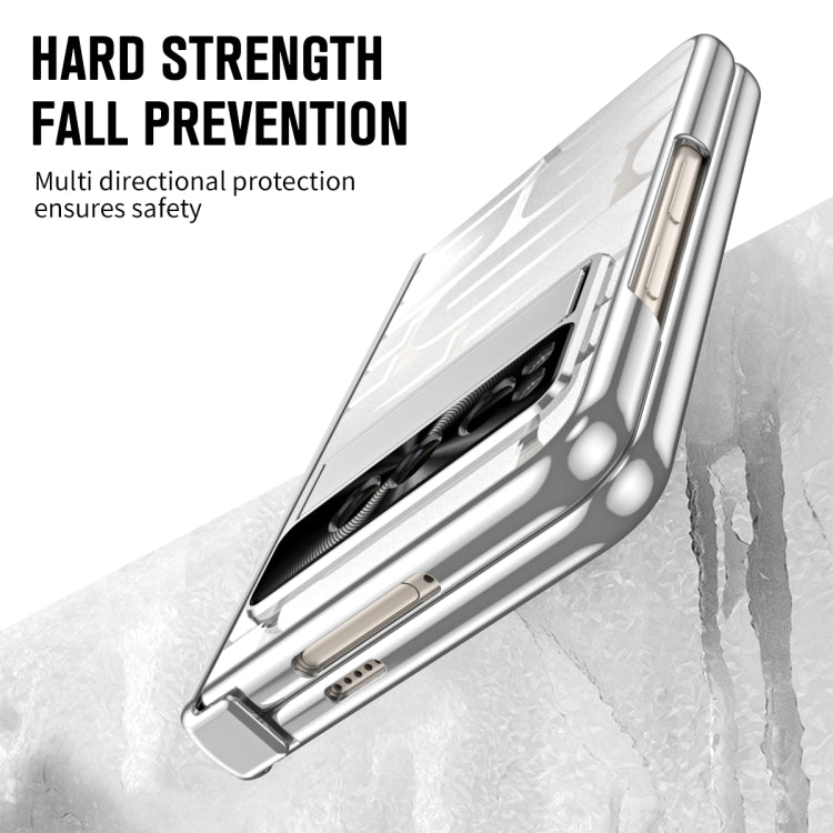 For Google Pixel Fold Integrated Electroplating Folding Phone Case(Silver) by buy2fix