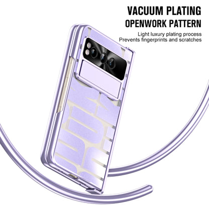 For Google Pixel Fold Integrated Electroplating Folding Phone Case(Purple) by buy2fix