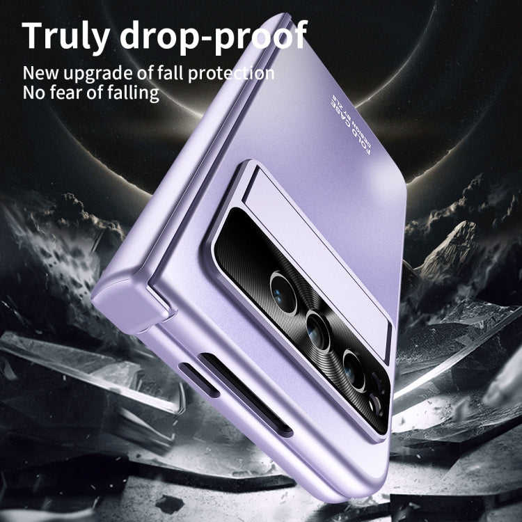 For Google Pixel Fold Integrated Electroplating Folding All-inclusive Phone Case(Purple) by buy2fix
