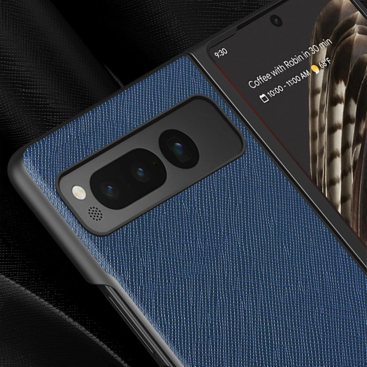 For Google Pixel Fold Cross Texture All Inclusive Shockproof Protective Phone Case(Red) by buy2fix