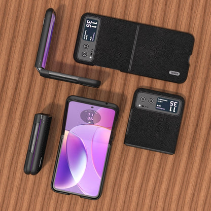 For Motorola Razr 40 ABEEL Black Edge Genuine Mino Phone Case(Black) by buy2fix