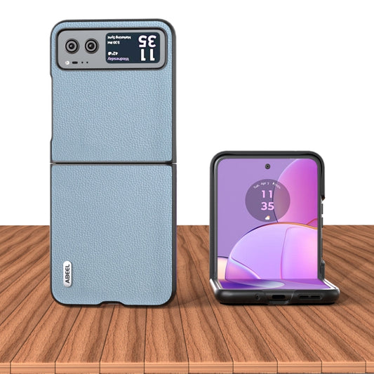 For Motorola Razr 40 ABEEL Black Edge Genuine Mino Phone Case(Blue) by buy2fix