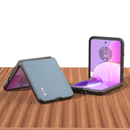 For Motorola Razr 40 ABEEL Black Edge Genuine Mino Phone Case(Blue) by buy2fix