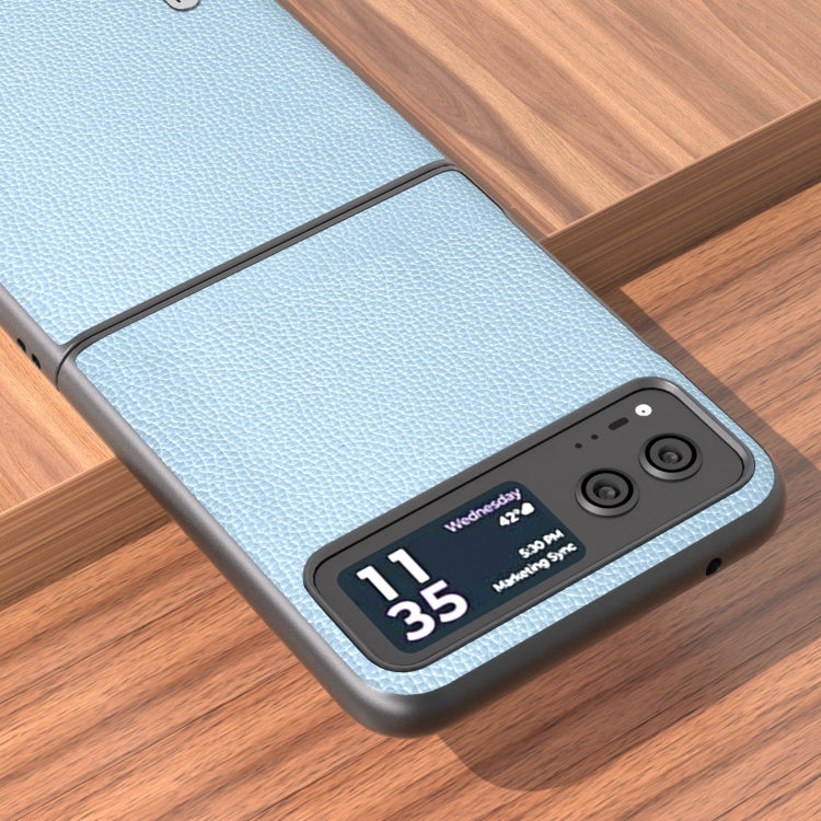 For Motorola Razr 40 ABEEL Black Edge Genuine Mino Phone Case(Blue) by buy2fix