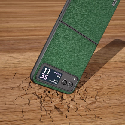 For Motorola Razr 40 ABEEL Black Edge Genuine Mino Phone Case(Green) by buy2fix