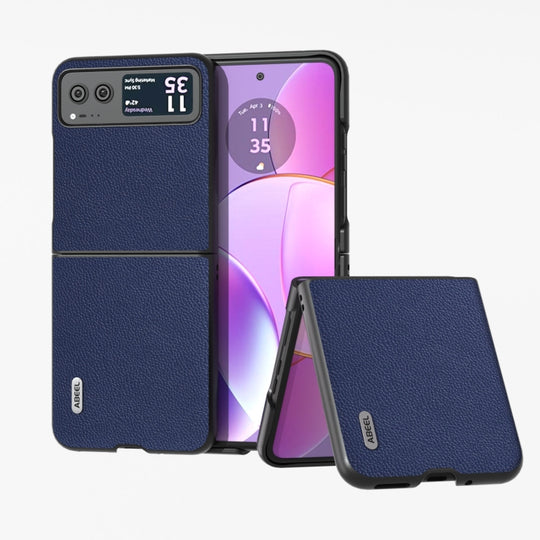 For Motorola Razr 40 ABEEL Black Edge Genuine Mino Phone Case(Royal Blue)