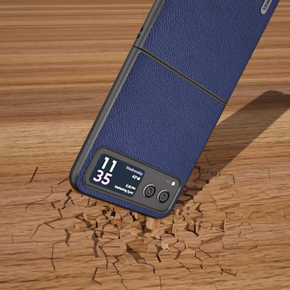 For Motorola Razr 40 ABEEL Black Edge Genuine Mino Phone Case(Royal Blue) by buy2fix