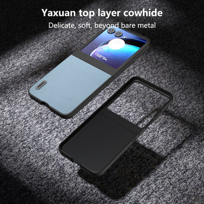 For Motorola Razr 50 ABEEL Black Edge Genuine Mino Phone Case(Blue) by buy2fix