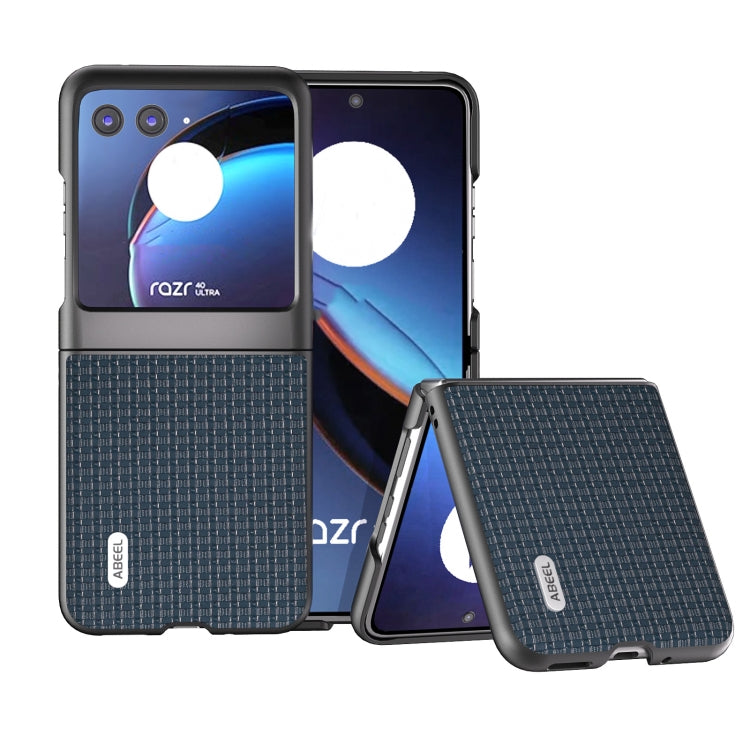 For Motorola Razr 40 Ultra Genuine Luxury ABEEL Black Edge Phone Case(Royal Blue) - Motorola Cases by buy2fix | Online Shopping UK | buy2fix
