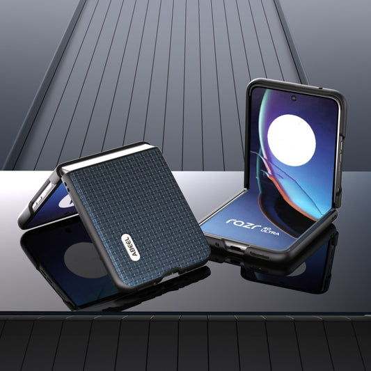 For Motorola Razr 40 Ultra Genuine Luxury ABEEL Black Edge Phone Case(Royal Blue) - Motorola Cases by buy2fix | Online Shopping UK | buy2fix