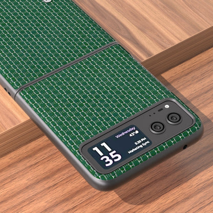 For Motorola Razr 40 Genuine Luxury ABEEL Black Edge Phone Case(Night Green) - Motorola Cases by buy2fix | Online Shopping UK | buy2fix