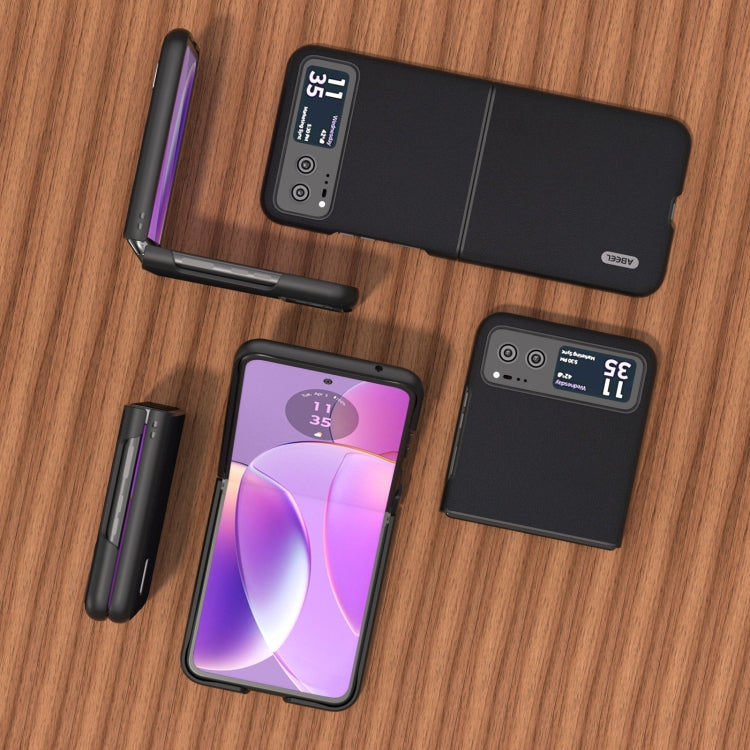 For Motorola Razr 40 ABEELGenuine Silky Soft Black Edge Phone Case(Black) by buy2fix