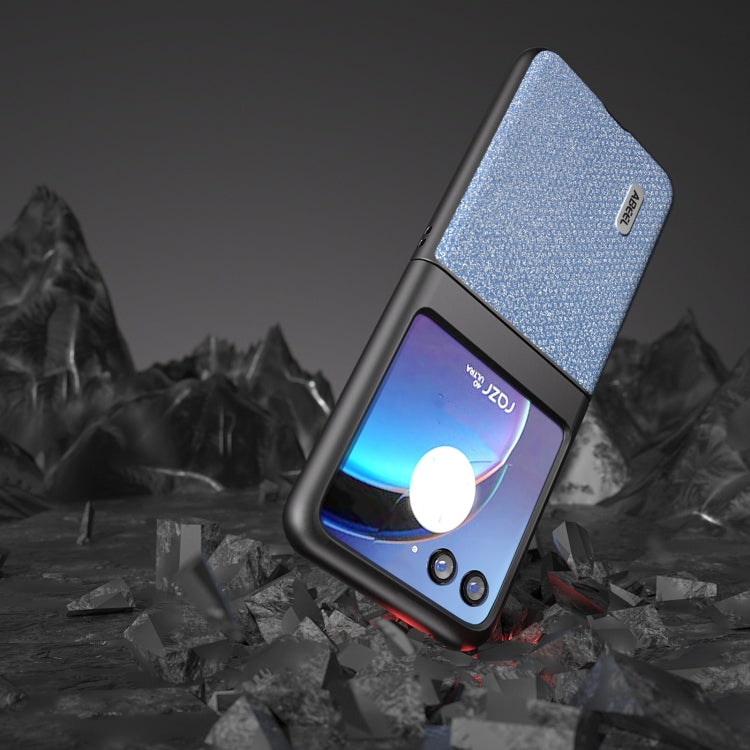 For Motorola Razr 40 Ultra ABEEL Diamond Series Black Edge Phone Case(Sapphire Blue) by buy2fix