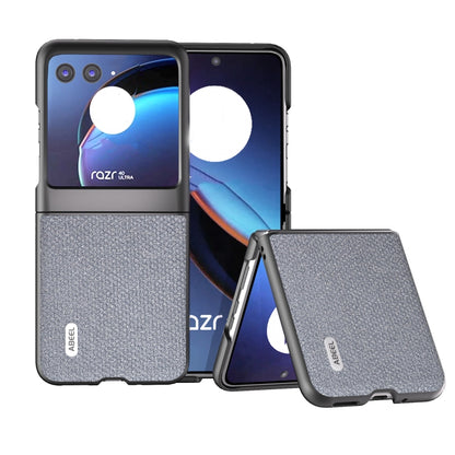 For Motorola Razr 40 Ultra ABEEL Diamond Series Black Edge Phone Case(Black) by buy2fix