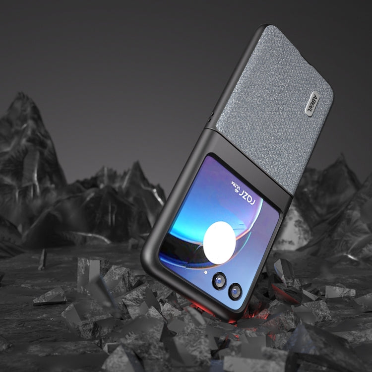 For Motorola Razr 40 Ultra ABEEL Diamond Series Black Edge Phone Case(Black) by buy2fix