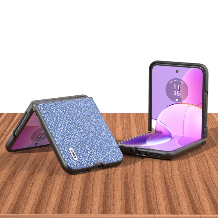 For Motorola Razr 40 ABEEL Diamond Series Black Edge Phone Case(Sapphire Blue) by buy2fix