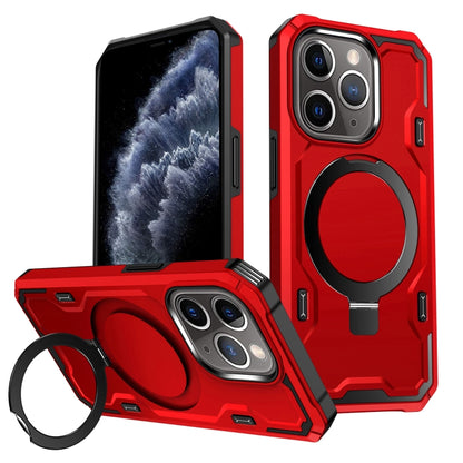 For iPhone 11 Pro Max Patronus MagSafe Magnetic Holder Phone Case(Red) by buy2fix